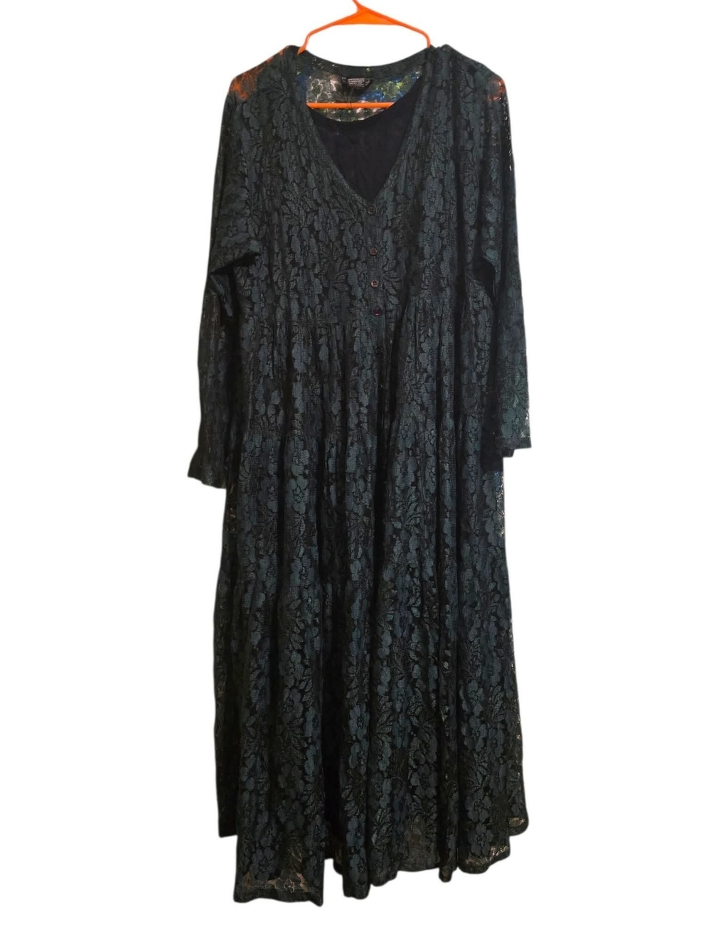 Vintage | 90s Green Lace Dress
